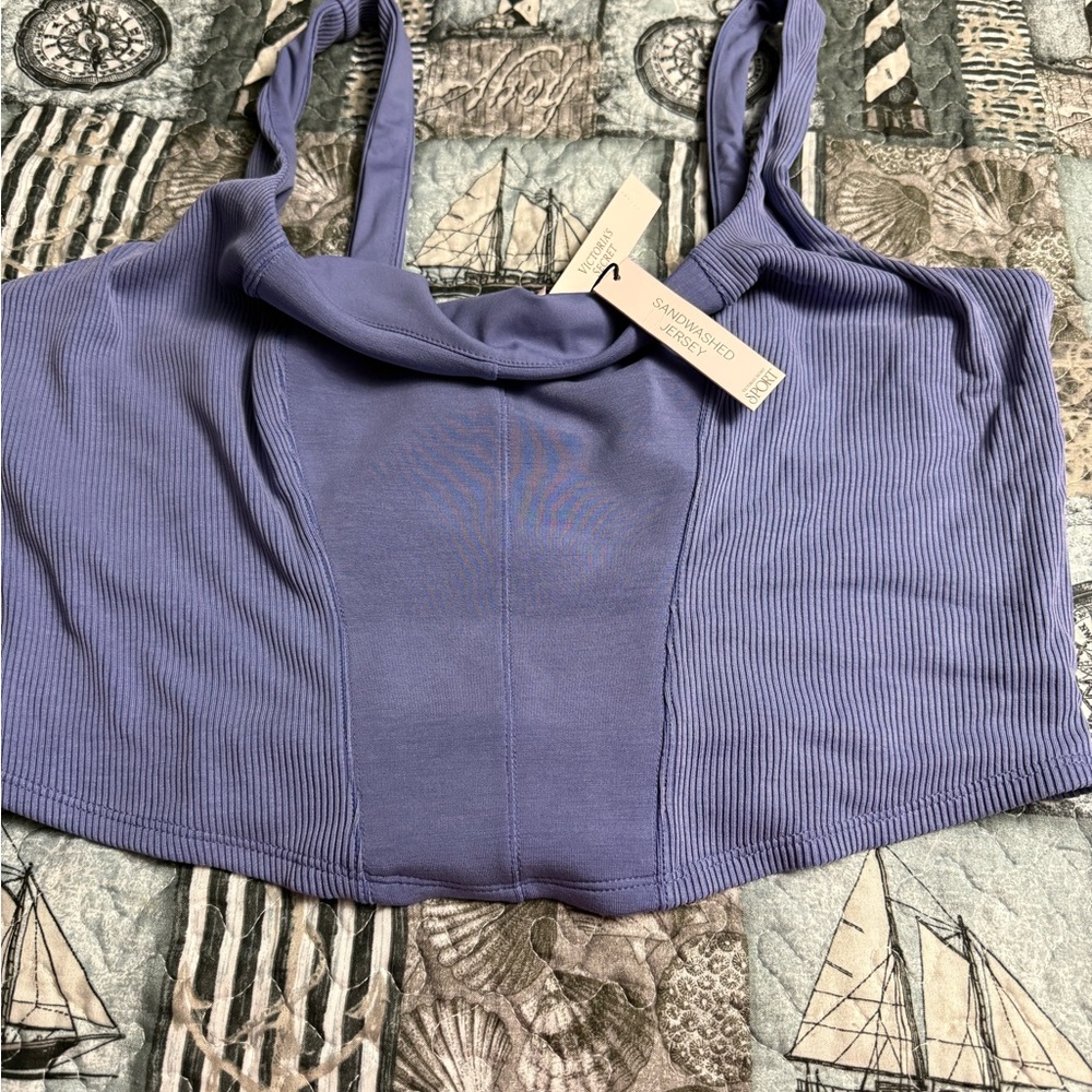 Victoria's Secret Blue Ribbed Top